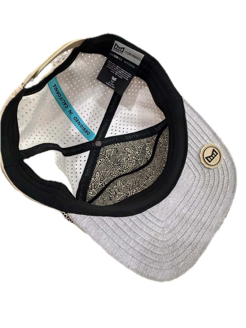 Melin Coronado Khaki Hydro Trucker Hat Neutral Minimal Mens Womens Unisex